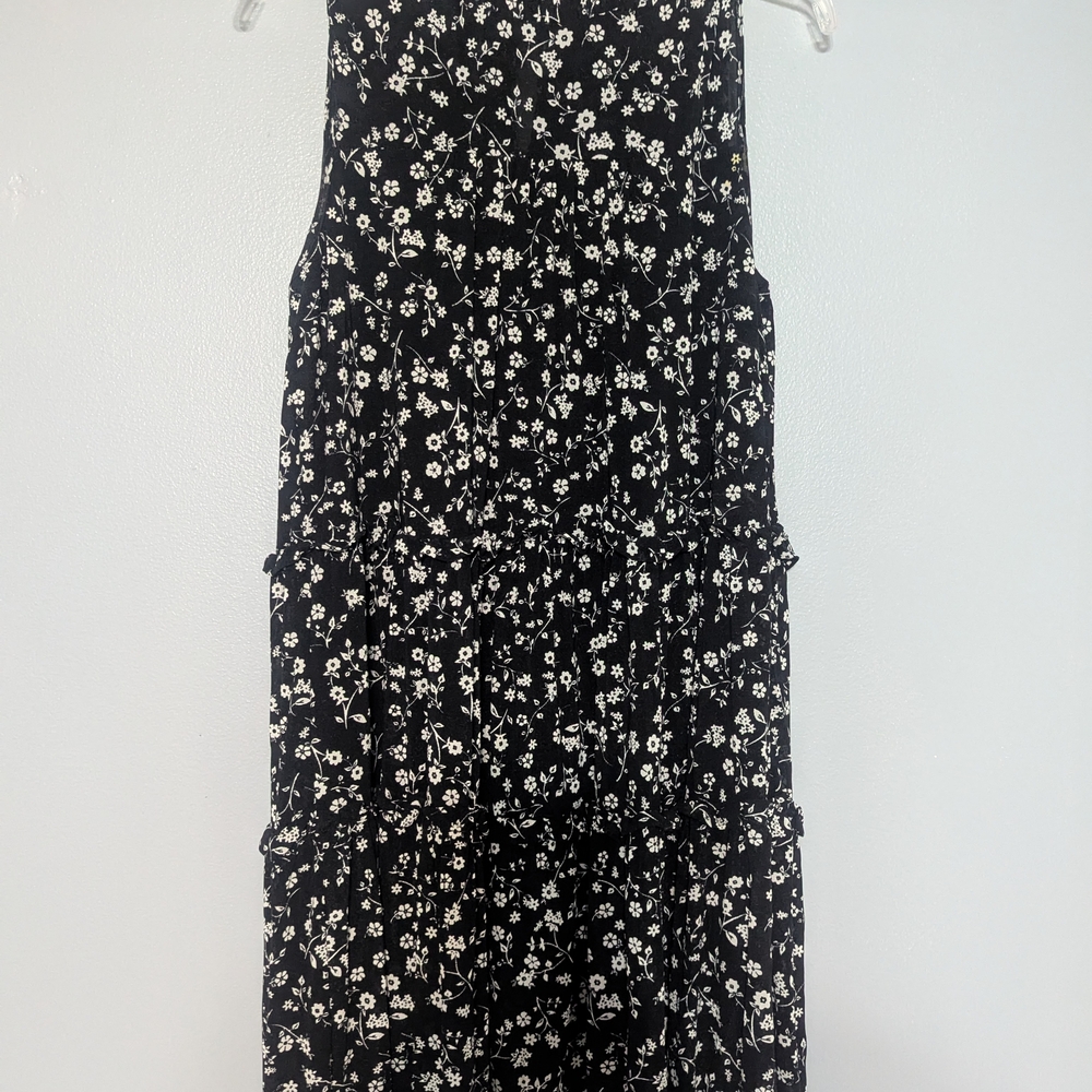 Black Floral Sleeveless Dress